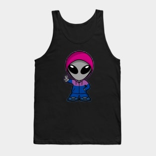 Space Alien Bi Pride Colors Tank Top